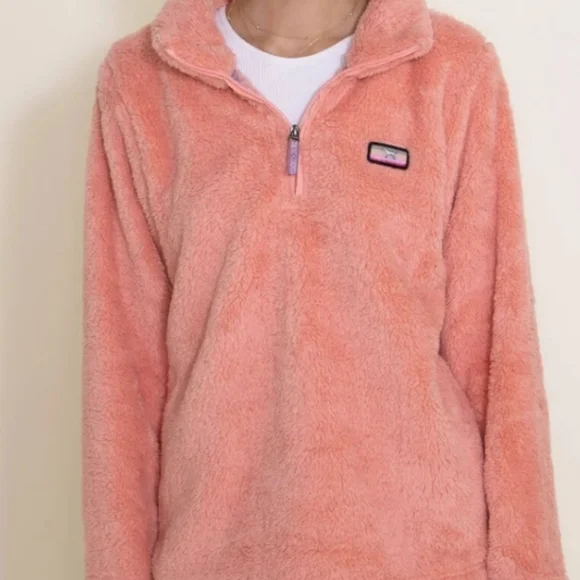 Simply Southern Peach Classic Sherpa Pullover NWT SzXL - Picture 2 of 10